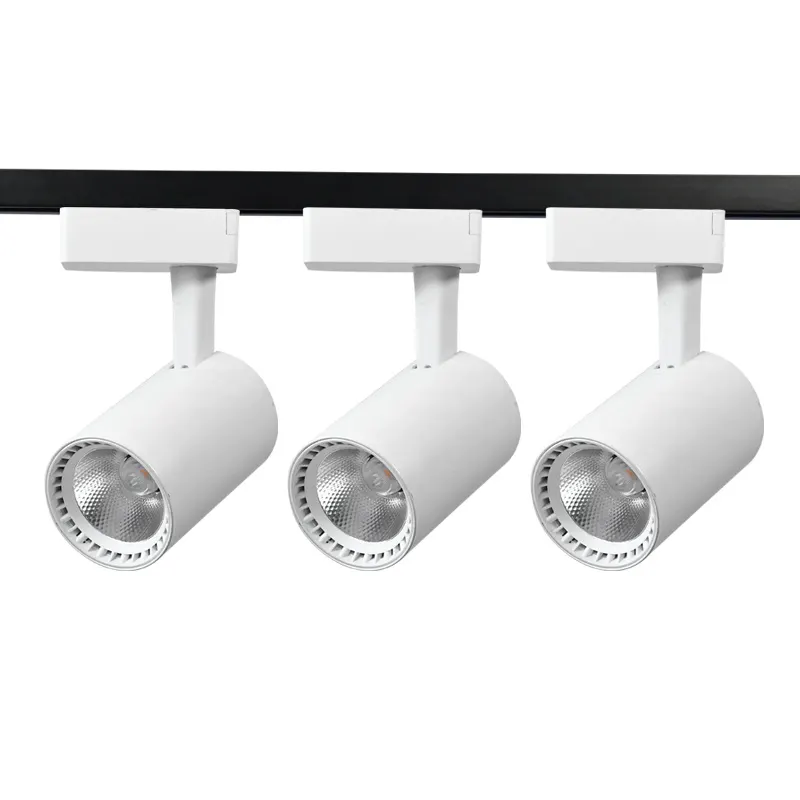 Adjustable Aluminum LED Track Spotlight 12-40W for 2-Wire Track