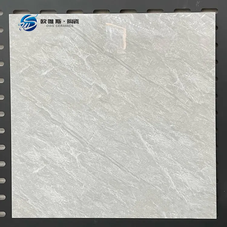 Non-Slip Stone-Look Polished Porcelain Floor Tile 600x600mm