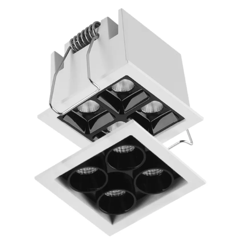 Adjustable Recessed Square LED Grille Spotlight 8W 02-8A product sample