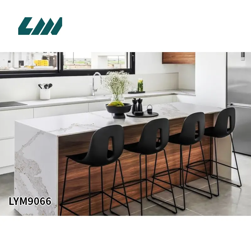 Jade-Look White Engineered Quartz Floor Tile