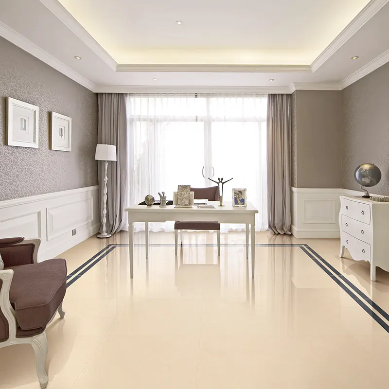 Beige Polished Porcelain Floor Tile 600x600mm