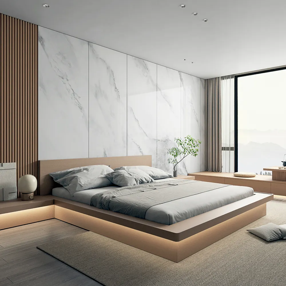 Marble-Look White Sintered Stone Slab 800x2600mm