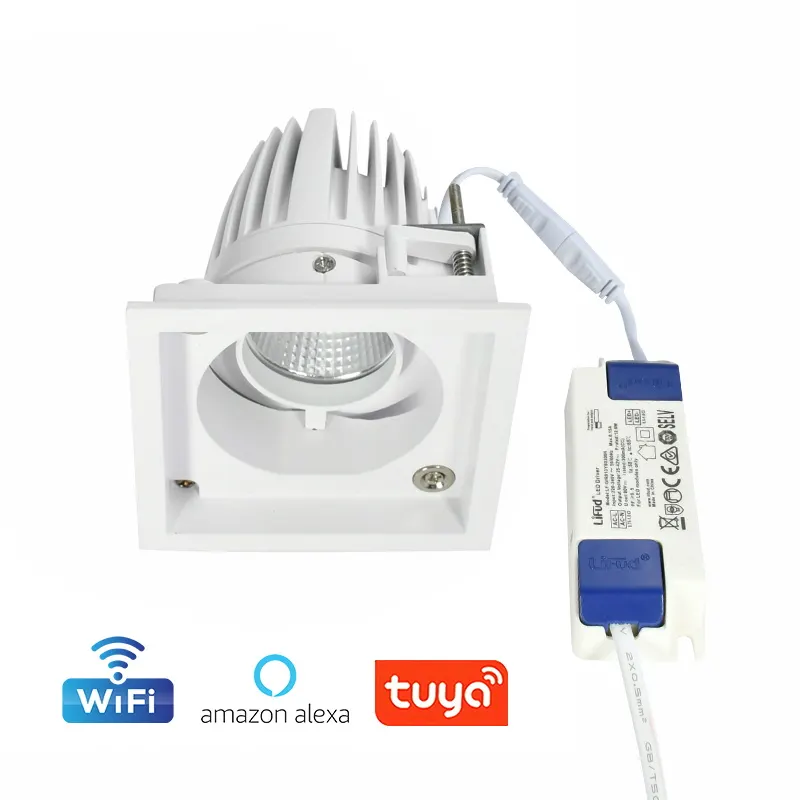 Recessed Aluminum COB LED Downlight 3-15W