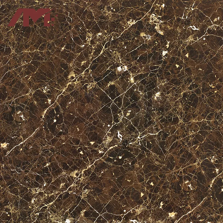 Non-Slip Granite-Look Red Polished Porcelain Floor Tile 800x800mm
