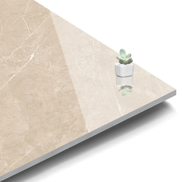 Marble-Look Polished Porcelain Floor Tile 600x600mm
