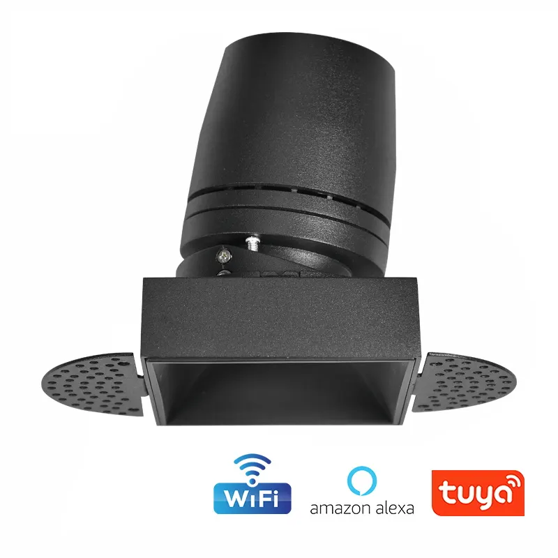 Adjustable Trimless Recessed Square LED Downlight 5-12W