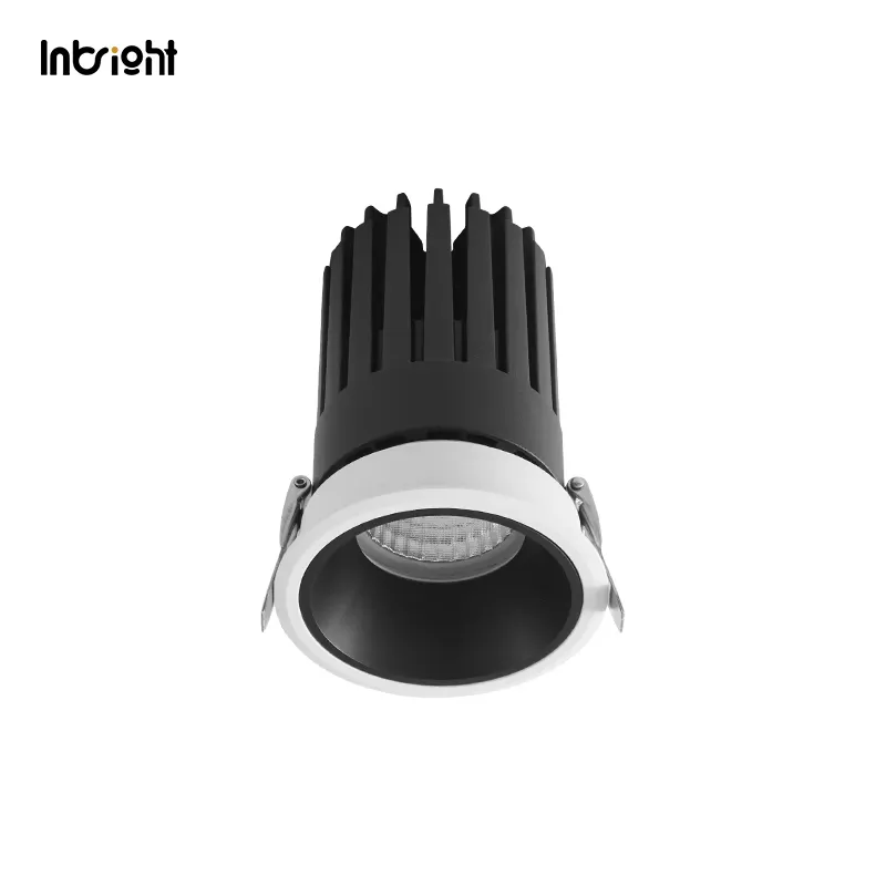 Anti-Glare Dimmable Recessed LED Downlight White/Black 8-25W IP65