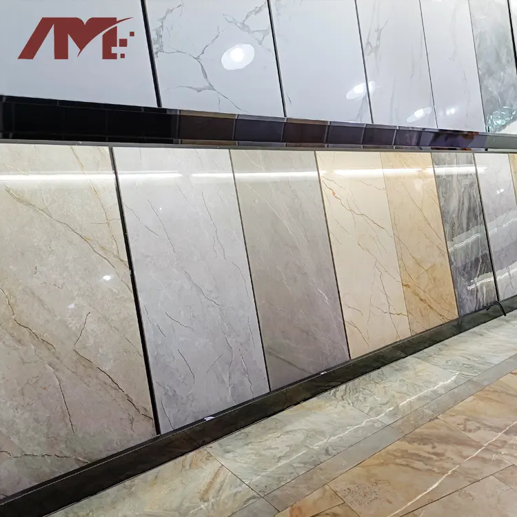 Travertine-Look Polished Porcelain Floor Tile 600x1200mm