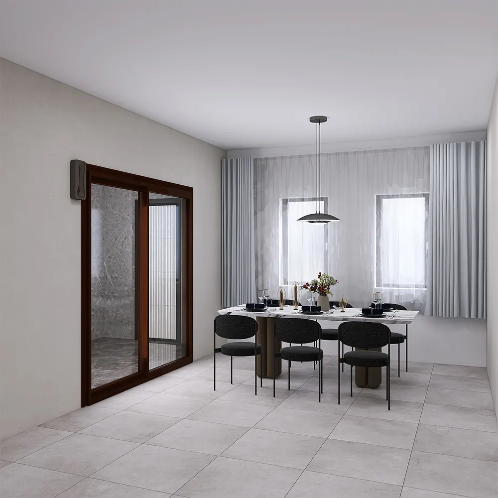Non-Slip Concrete-Look Gray Matte Porcelain Floor Tile 600x600mm