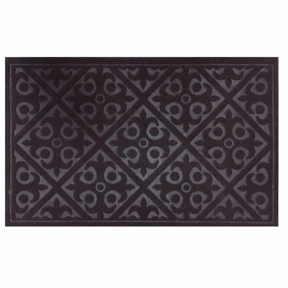 Polyester Entrance Door Mat 4-8mm Thick With PVC Backing