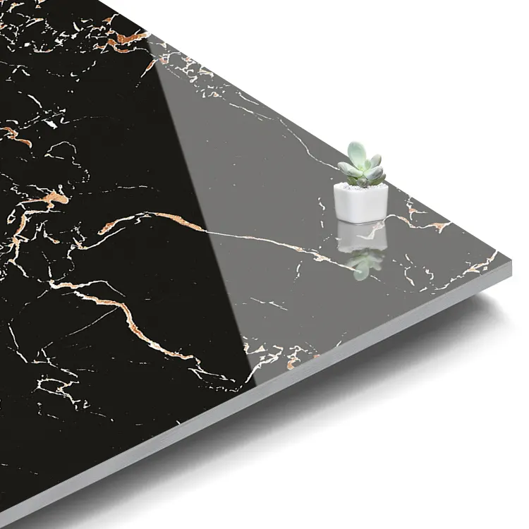 Marble-Look Polished Porcelain Floor Tile 600x600mm