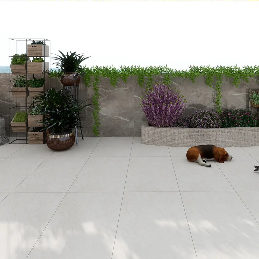 Non-Slip Stone-Look Porcelain Outdoor Tile 600x1200mm