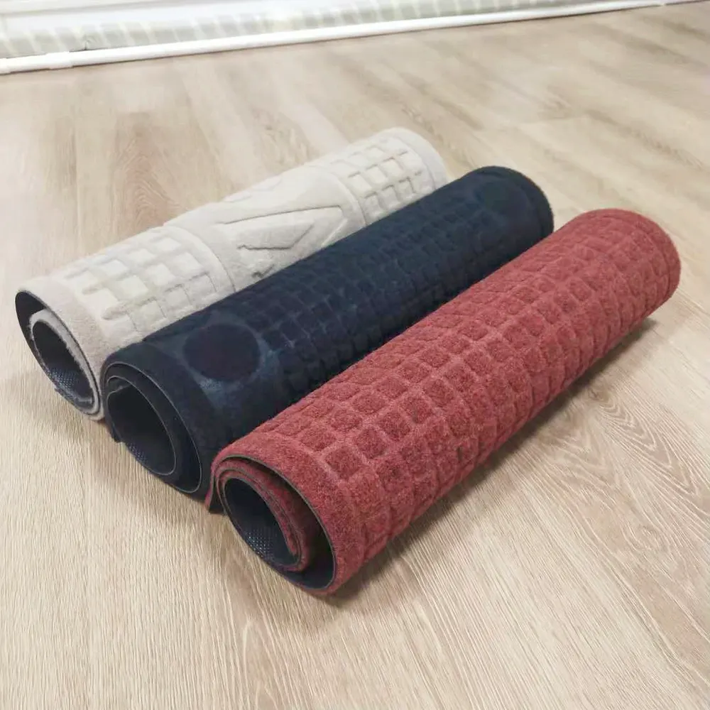 Non-Slip Polyester Entrance Door Mat 4-8mm Thick