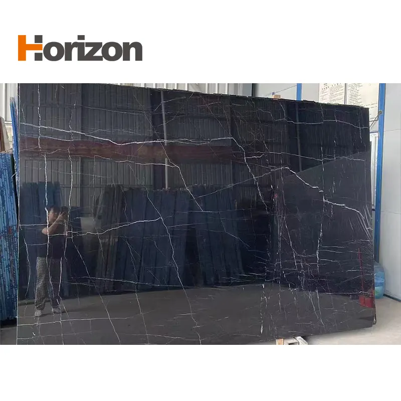 Black/White Stone Slab For Wall Cladding