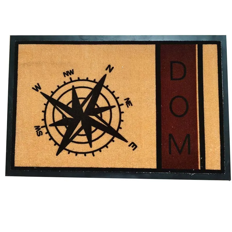 Cut-Pile White Polyester Entrance Door Mat 40x60cm With PVC Backing