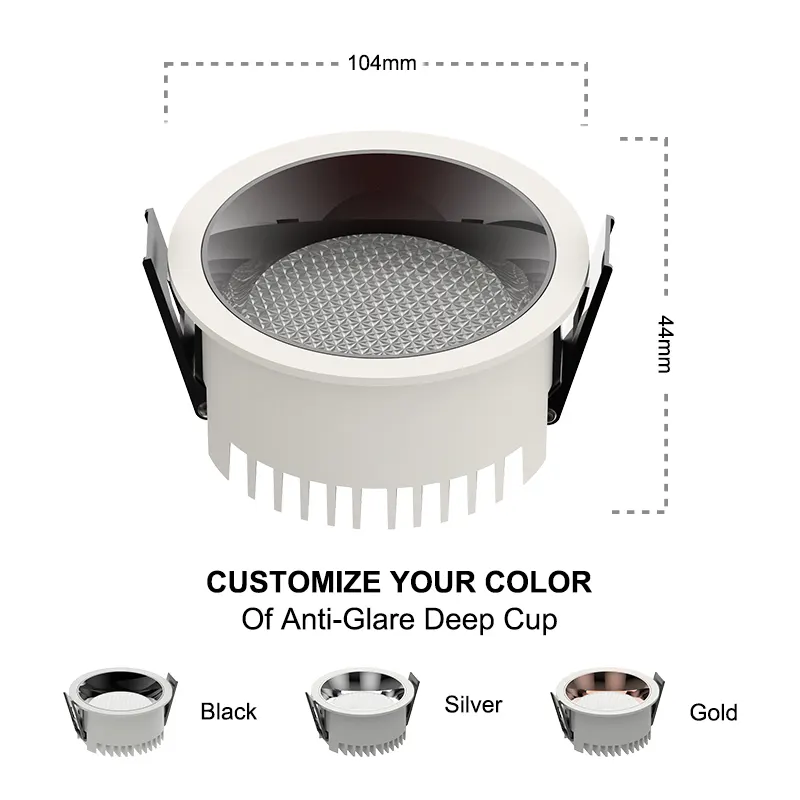 Anti-Glare Recessed LED Downlight 12-24W
