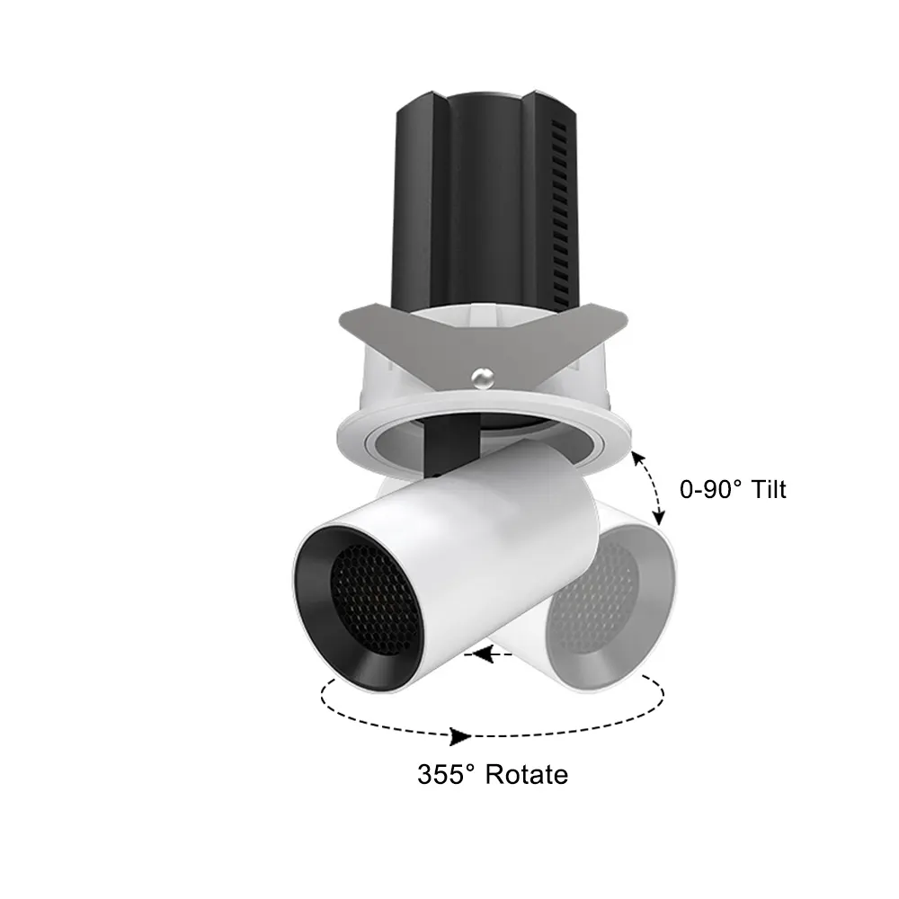 Trimless Recessed Aluminum LED Downlight 7-20W