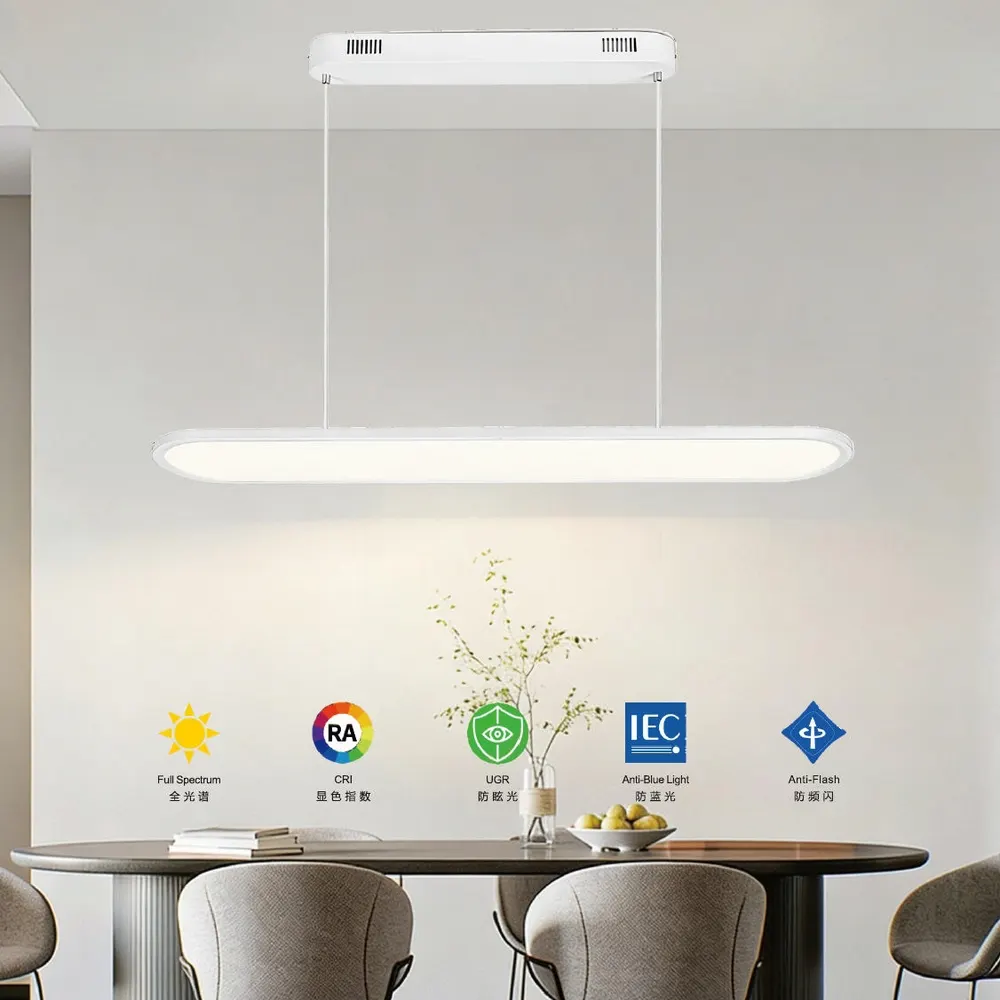 Aluminum Linear LED Pendant Light 1200x200x32mm