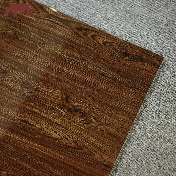 Wood-Look Glossy Porcelain Floor Tile 600x600mm