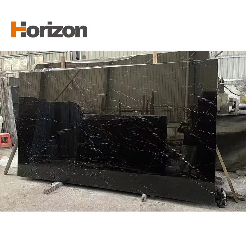 Black/White Stone Slab For Wall Cladding