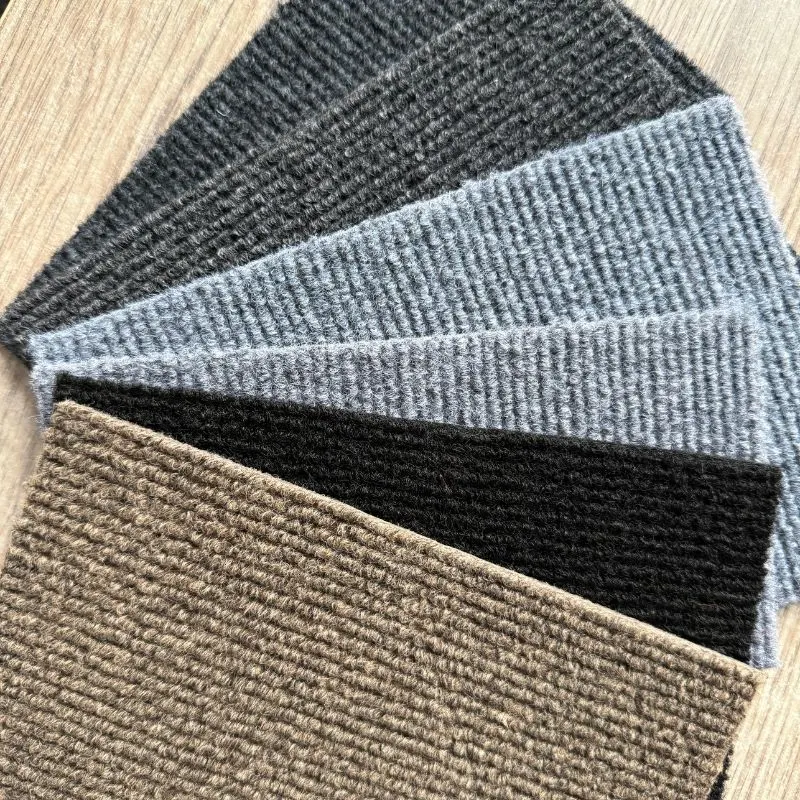Ribbed White Polyester Exhibition And Event Carpet