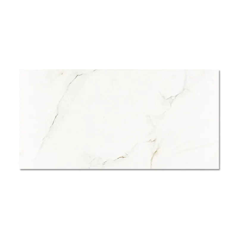 Marble-Look Beige Polished Porcelain Floor Tile 18x12