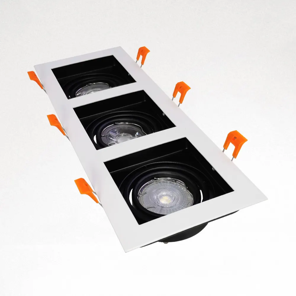 Anti-Glare Recessed Aluminum LED Downlight Black 3-15W