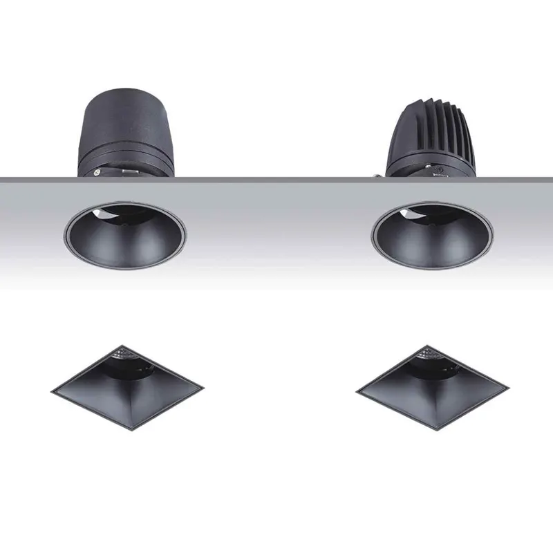Recessed/Surface-Mounted Square Aluminum LED Downlight 5-15W