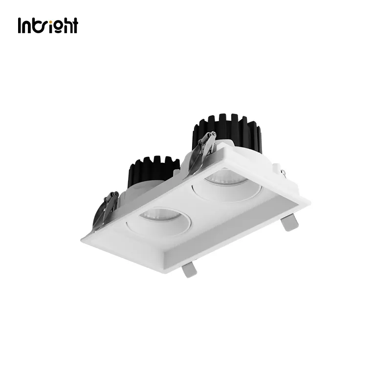 Adjustable Recessed Aluminum LED Grille Spotlight 10-25W