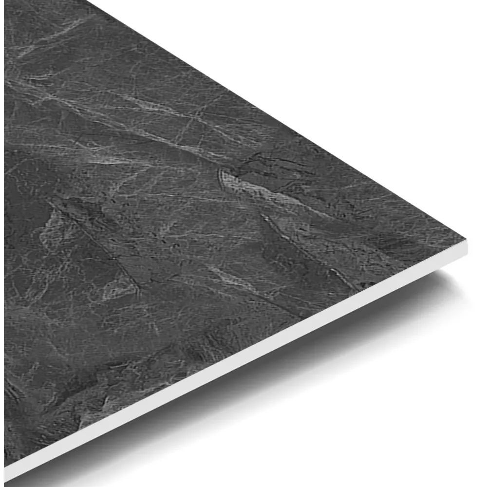 Wood-Look Black Glazed Porcelain Wall And Floor Tile 600x600mm