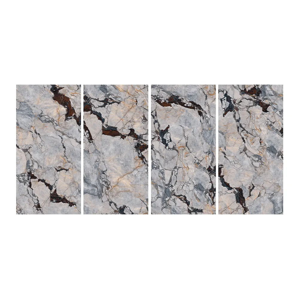 Stone-Look Polished Porcelain Floor Tile 750x1500mm
