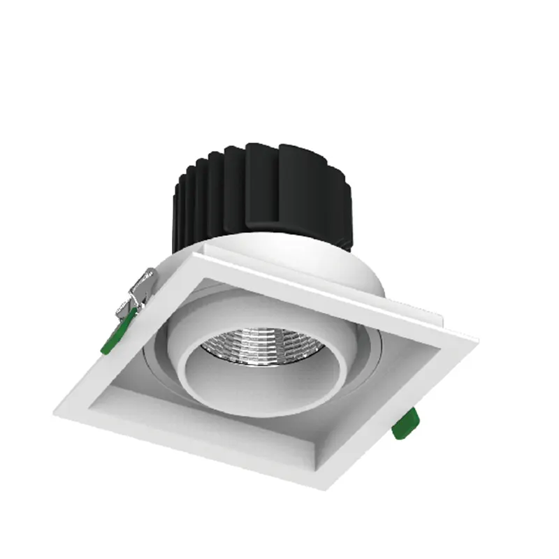 Adjustable Recessed Square LED Grille Spotlight