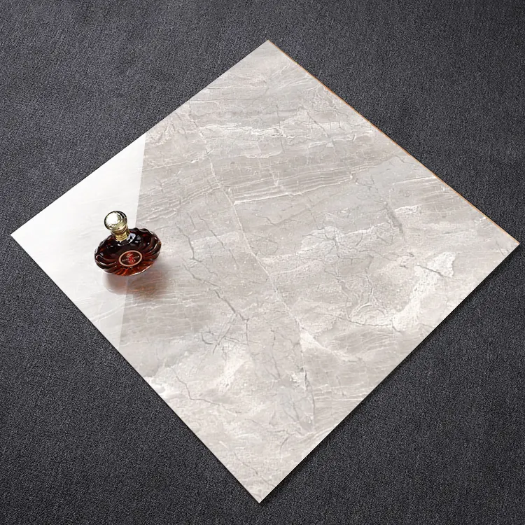 Marble-Look Gray Porcelain Floor Tile 600x600mm
