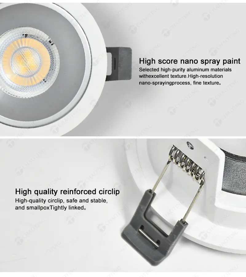 Anti-Glare Recessed Aluminum Downlight Housing GU10/MR16 12V/220V