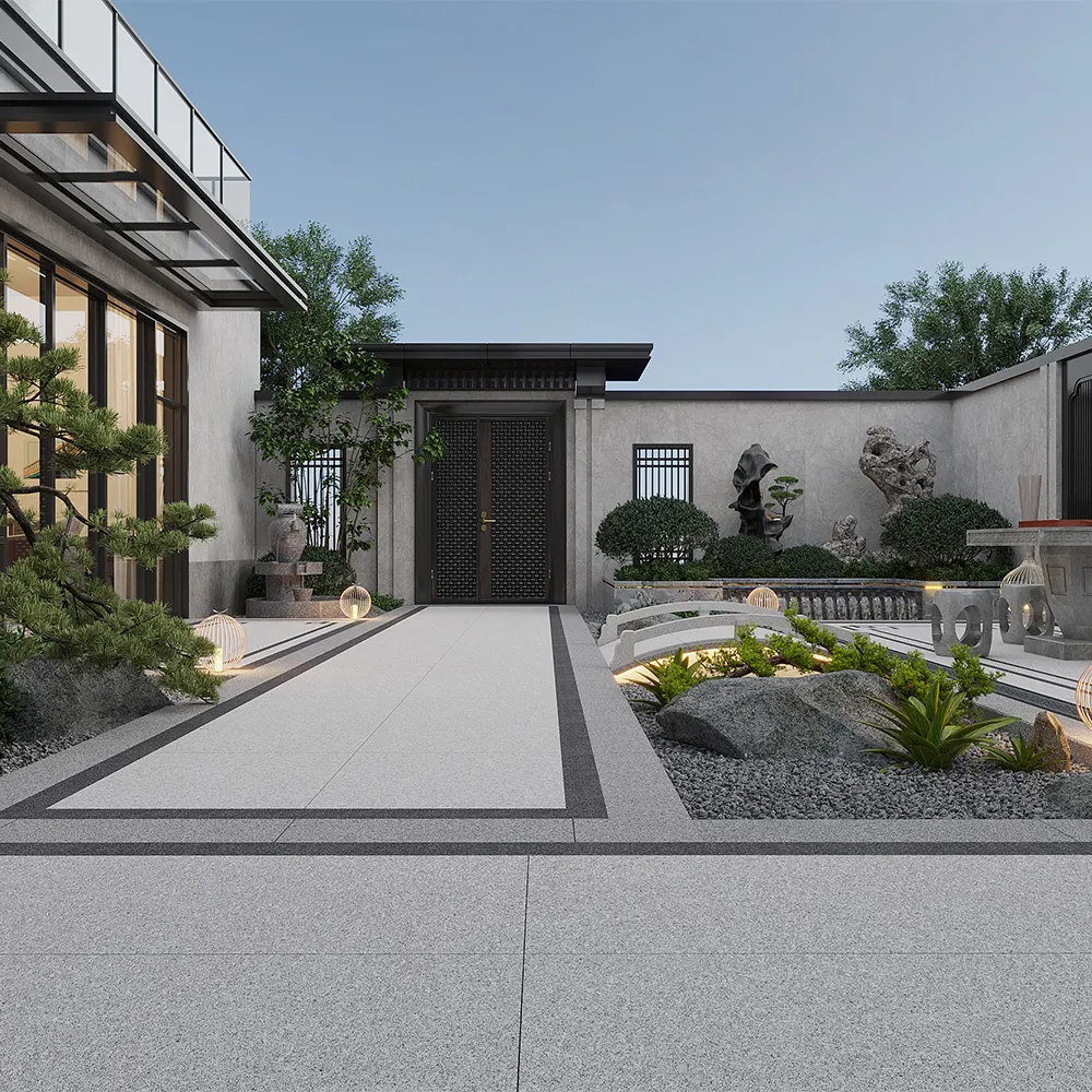 Non-Slip Stone-Look Porcelain Outdoor Tile 600x600mm