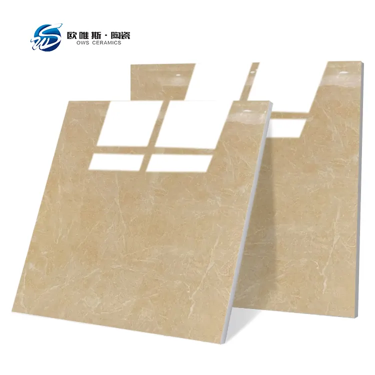 Non-Slip Stone-Look Polished Porcelain Floor Tile 600x600mm product sample