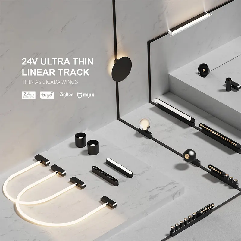 Tuya Zigbee Aluminum Magnetic LED Track Spotlight 24V