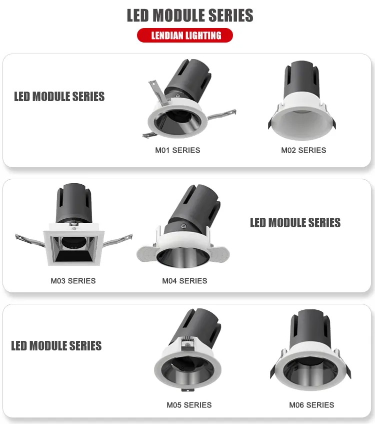 Recessed Aluminum LED Downlight 9-40W