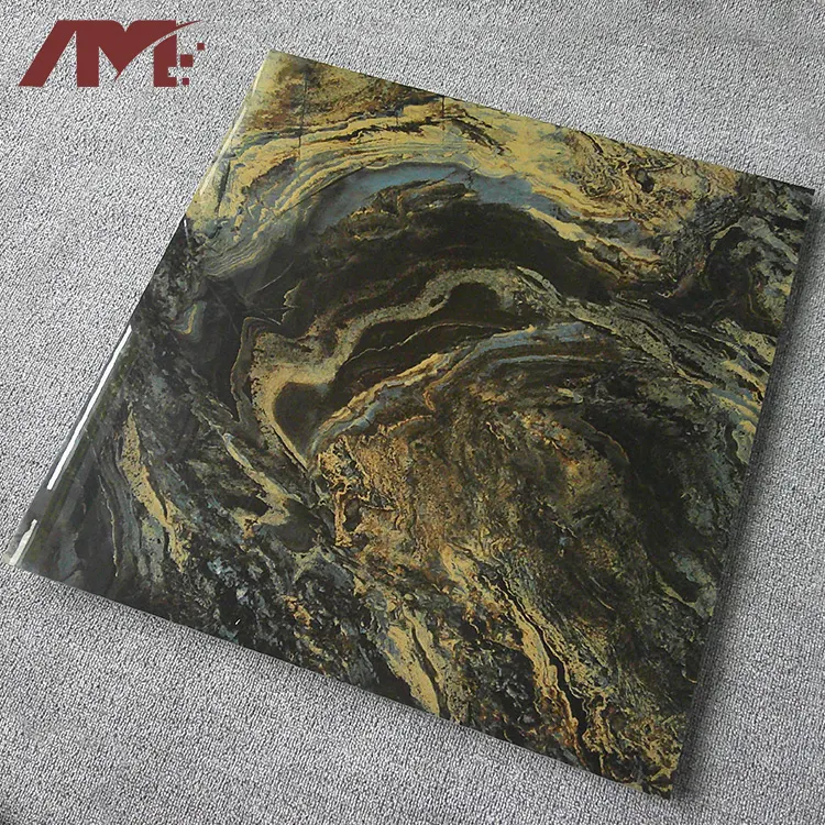Marble-Look Glossy Porcelain Floor Tile 600x600mm