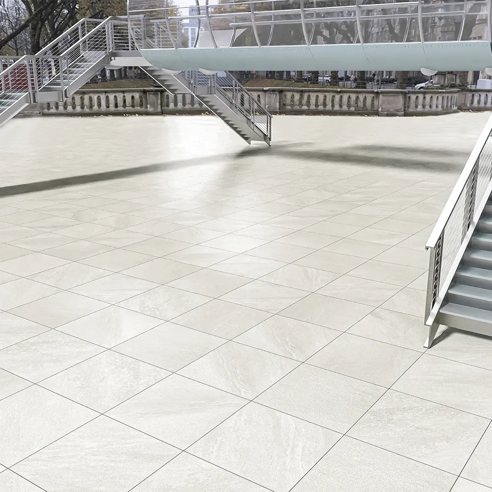 Non-Slip Stone-Look Porcelain Floor Tile 600x600/600x1200mm 20mm Thick