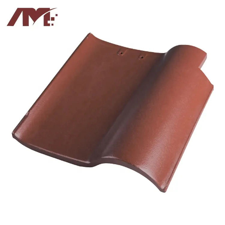 Glazed Flat Clay Roof Tile For Exterior Roofing