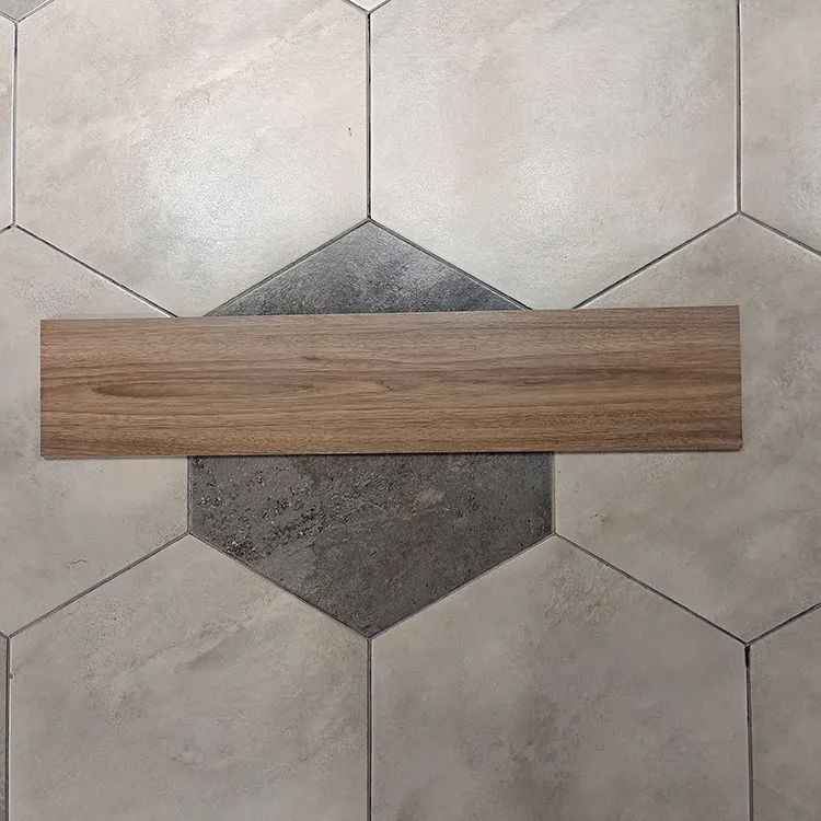 Non-Slip Wood-Look Ceramic Floor Tile 150x800mm