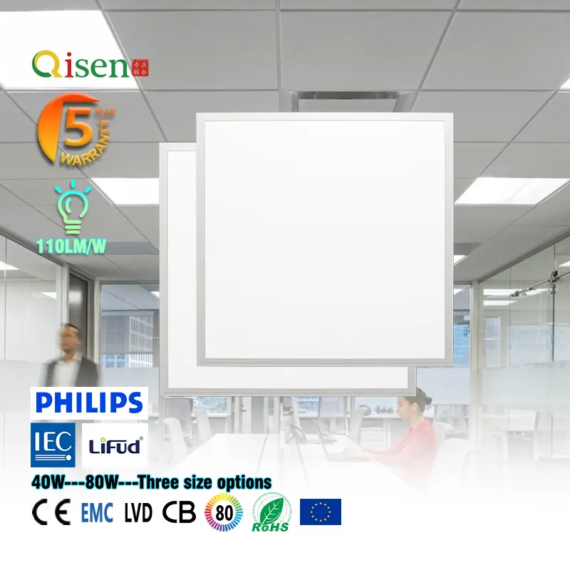 Square Aluminum LED Panel Light 120x60/2x2/600x600 48/96W