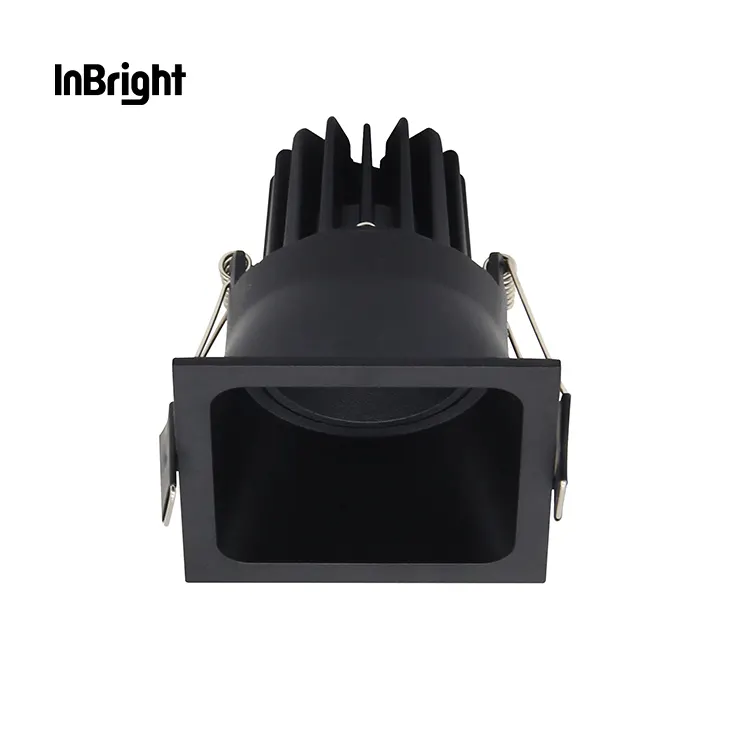 Adjustable Square Aluminum LED Downlight Black 8/15W IP65