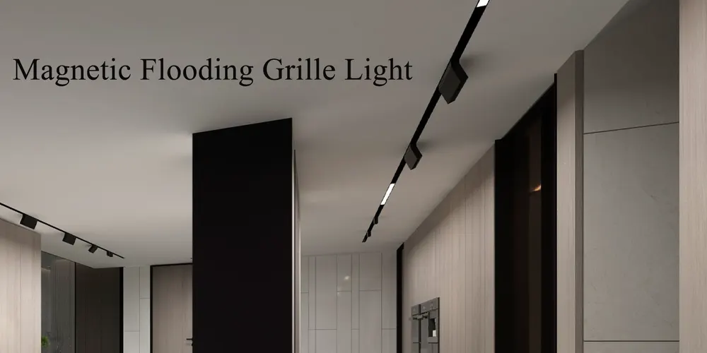 Smart Aluminum Magnetic LED Track Spotlight Black 10-30W 48V