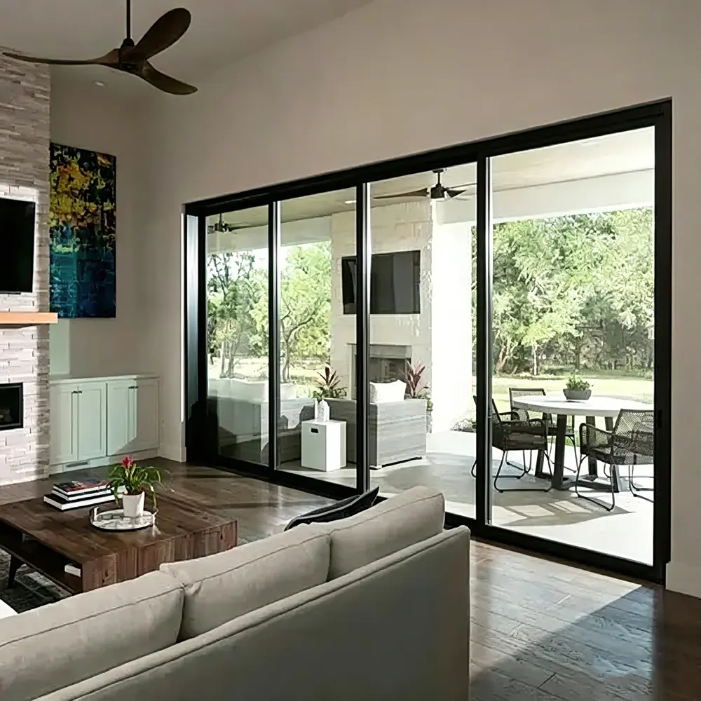 Aluminum Stacker Sliding Door 5+12A+5mm With Double Tempered Glazing