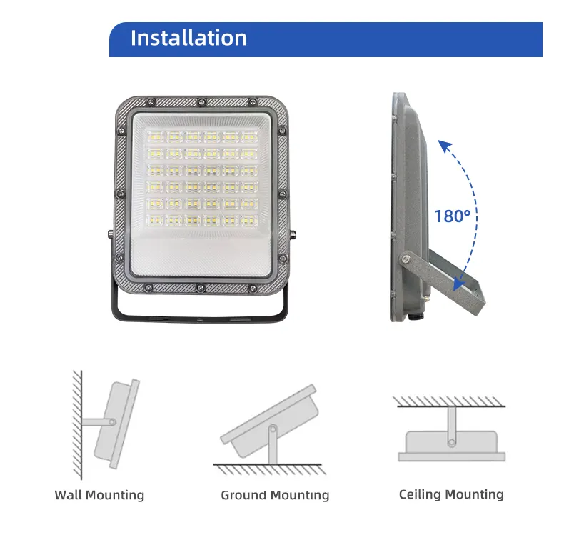 Aluminum LED Floodlight 200-600W 100-277V