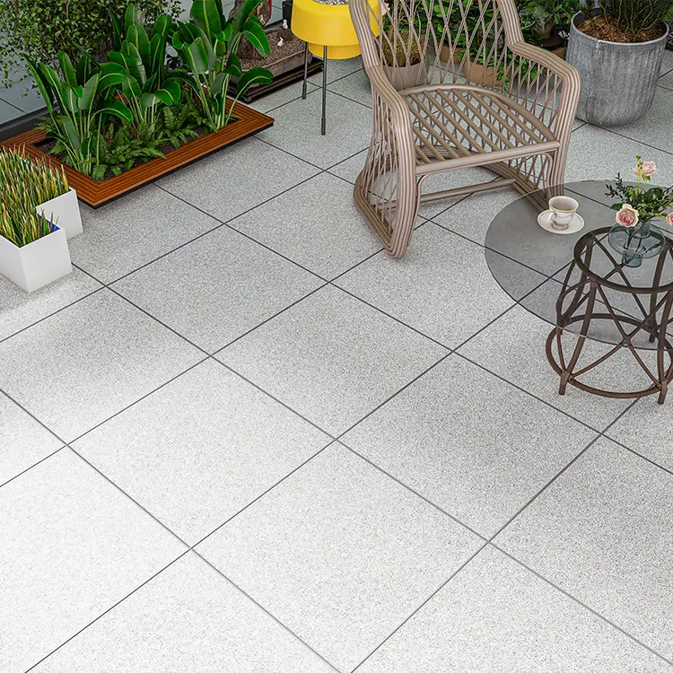 Stone-Look Gray Matte Porcelain Outdoor Tile 600x600mm