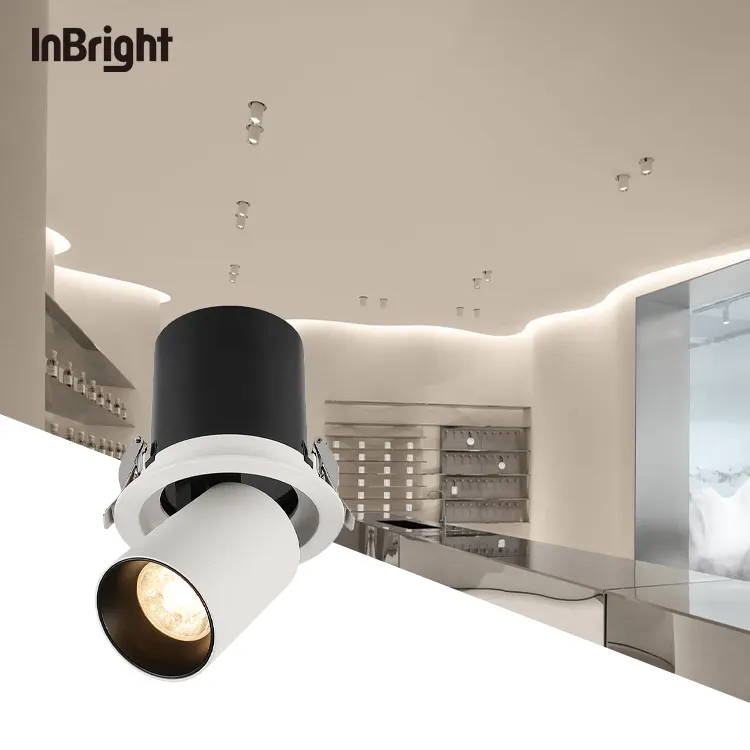 Anti-Glare Rotatable Dimmable Recessed COB LED Downlight 7-35W