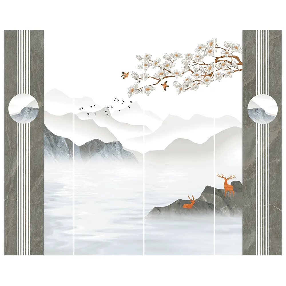 Landscape-Pattern Sintered Stone Slab 800x2600mm